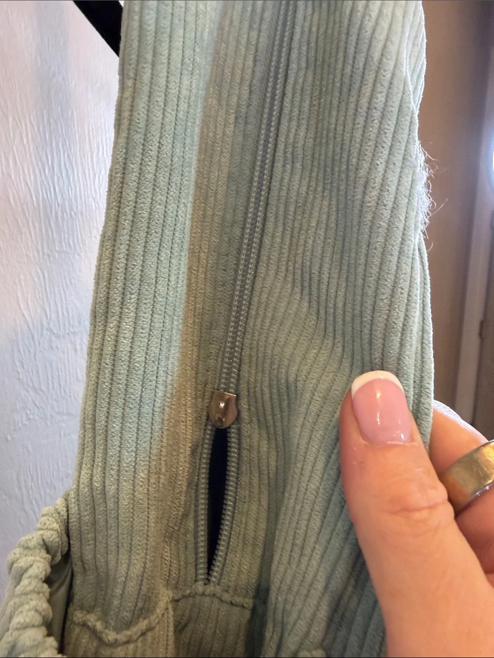 Light Aqua Corduroy Backpack